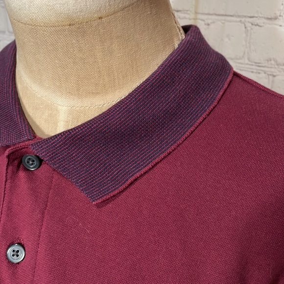 Old navy polo size large burgundy Built in flex - Picture 2 of 7
